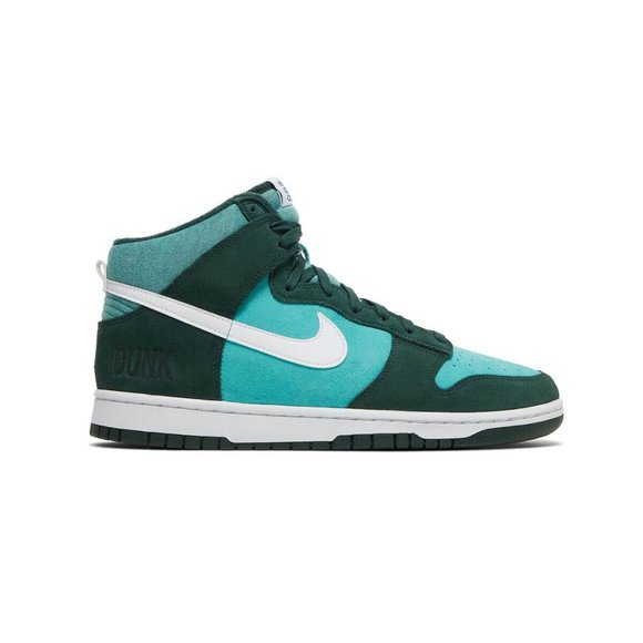 Nike Dunk High Retro SE Athletic Club Mens Shoes Green DJ6152-300 NEW Size 10.5 - Picture 2 of 7